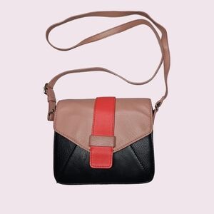 Halogen Crossbody Purse Peach Navy Blue